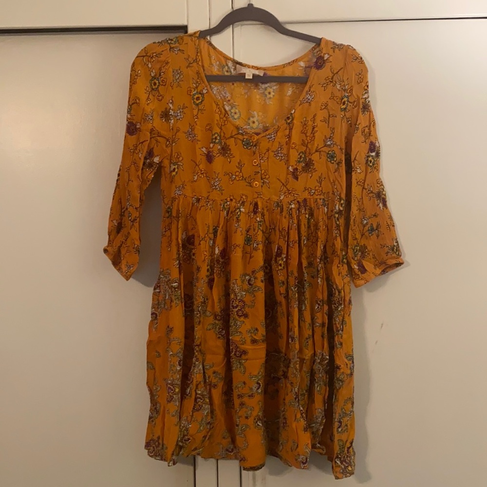 Altar’d State yellow floral dress